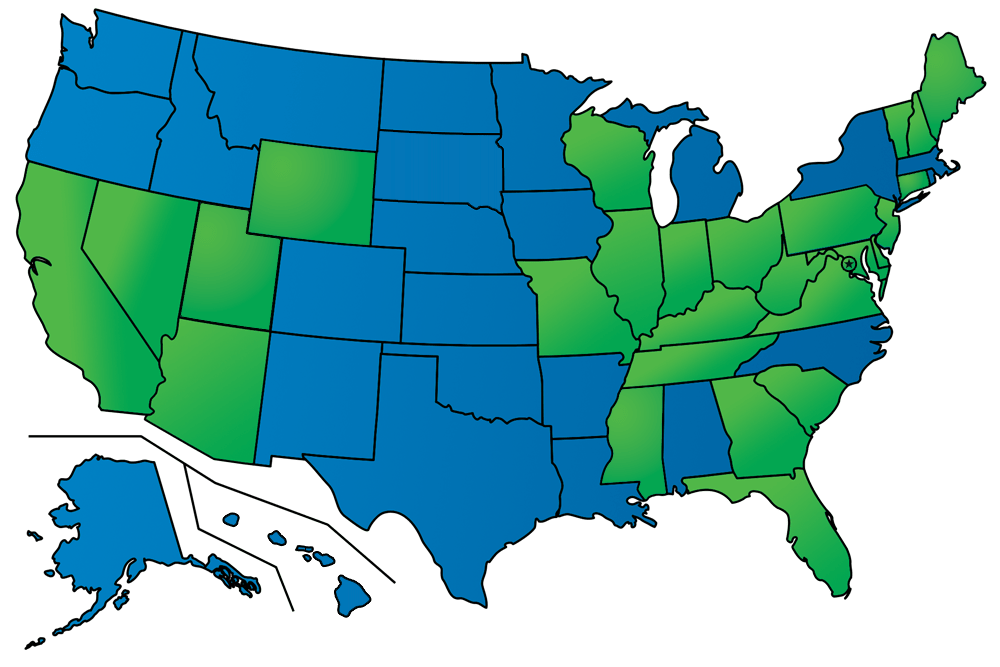 Alliance Meds Areas We Serve United States Map America